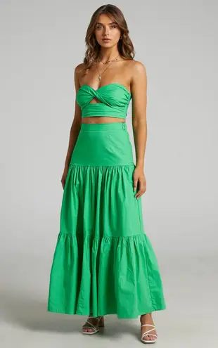 RUNAWAY THE LABEL - Green Ayla Maxi Skirt