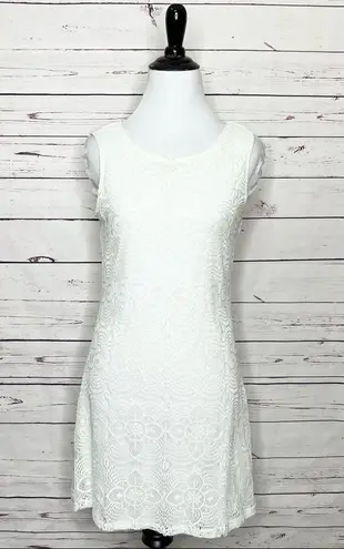 Crystal Doll  White Lace Mini Dress Size 5 Small