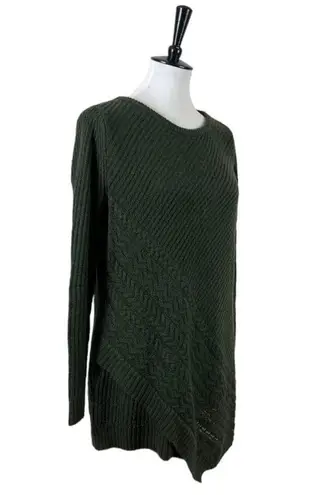 Westport Dressbarn Sweater Asymmetrical Hem Olive Green Women’s Size Medium