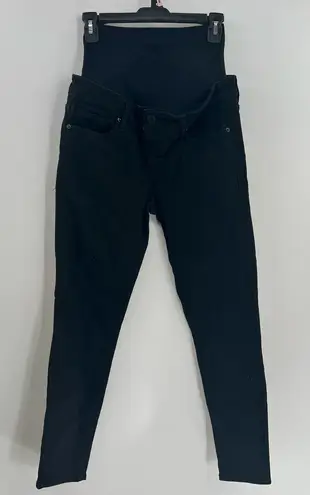 Blanqi Denim Maternity Postpartum Belly Support Skinny Jeans black Wash Size 8