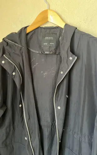 ZARA Black Lightweight Rain Jacket