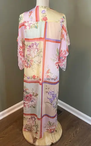 Band of Gypsies Yellow Pink Floral Kimono Cardigan