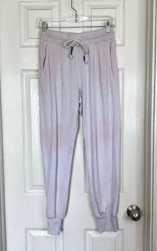 Sundry  Tie Dye Sweat Set Tapered Joggers Size 0 Extra Small Pink Blue Lounge