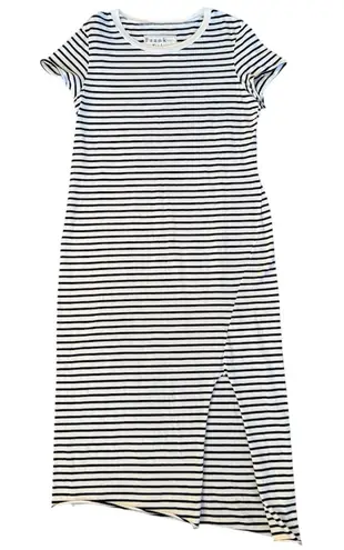 Frank & Eileen Tee Lab Striped Slanted Hem Maxi Dress Striped Womens Size Medium - Image 1