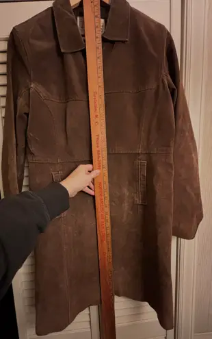 JG HOOK *VINTAGE*1990s* DARK BROWN SUEDE COAT Size M