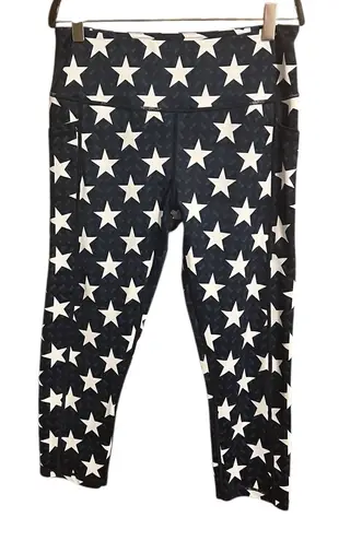 Constantly Varied Gear CVG Blue Star Struck Crop Leggings Size Medium