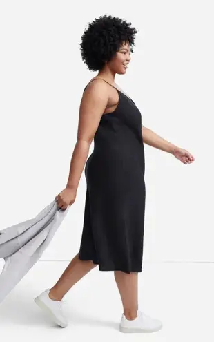 Mate the Label Linen Mini Slip Dress in Black 100% Linen