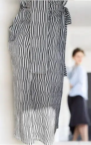 ZARA  Collection Women’s  Basic Zebra Print Open Back Crossover Dress With Belt - Image 8