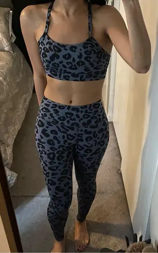 BEST SELLER Sexy Grey Charcoal Leopard Print Activewear Set