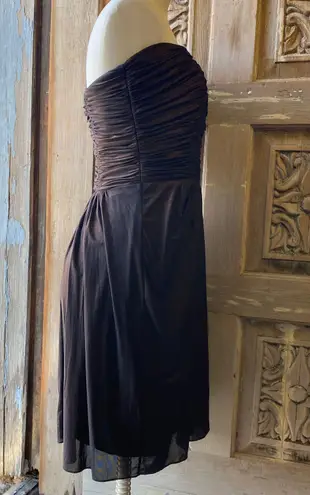 Badgley Mischka Bagdley Mischka Bronze Strapless Ruched Dress Size 8 NWT