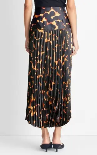 Future Collective Women's Drop Waist Pleated Ankle Skirt Black Tortoise