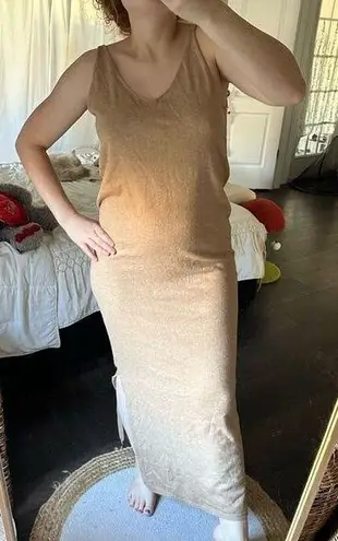 Carly Jean Los Angeles Carly Jean Women’s Small Tan Tank Maxi Dress