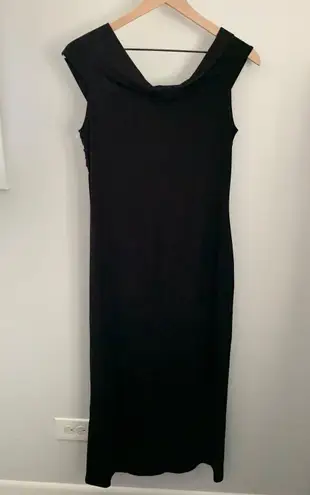 Reformation Large NWOT Fiorello Black Midi Dress