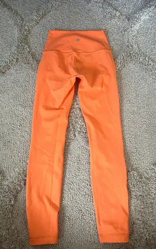 Lululemon Wunder Train Leggings Orange