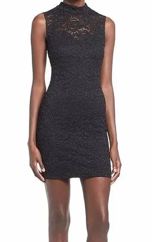 Soprano  Juniors Lace Dress with Illusion Neckline