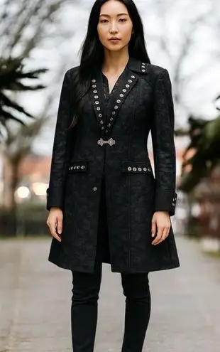 Midnight velvet Black Women's gothic Coat Size M