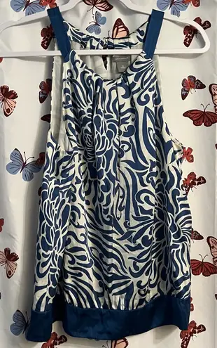 Ann Taylor  100% silk Patterned sleeveless Blouse - Image 1
