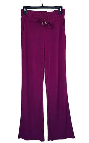 INC X-Small Flare Knit Sweater Pants Pockets Stretch Autumn Berry Magenta New