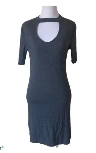 Glitz 4/$20  medium cutout‎ grey knit dress