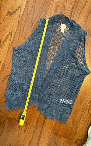 Chico's Chico’s blue lace vest. Size 0- Medium.