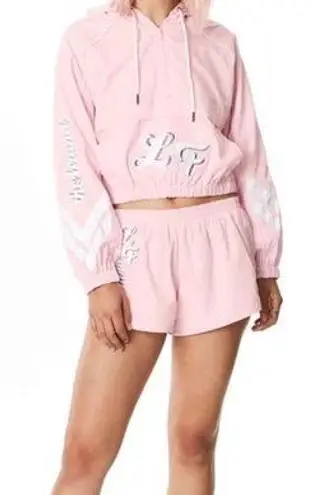 LF  The Brand NWT Pink  Cropped Windbreaker Hoodie, S