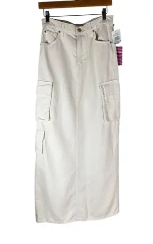 MOTHER SNACKS! The Fun Dip Cargo Maxi Skirt Natural Size 25