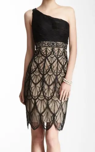 Sue Wong Walt Disney Signature Collection One Shoulder Beaded Dress