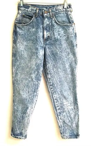 Vintage Chic acid wash high waisted straight leg light wash denim jeans … Blue Size 25