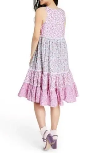 LoveShackFancy X Target Camille Tiered Floral Dress Pink Sleeveless Babydoll XS