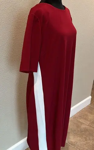 Kasper Red and White below the knee Dress