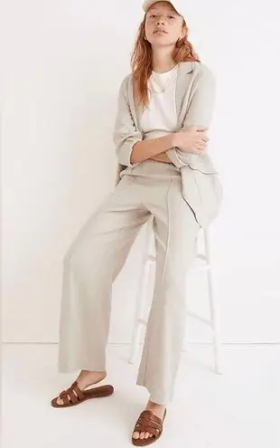 Madewell  | breezewoven pull on high rise straight pants linen blend