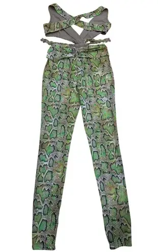 DUNDAS X REVOLVE Natasha Catsuit in Multi Snake Print XS Green