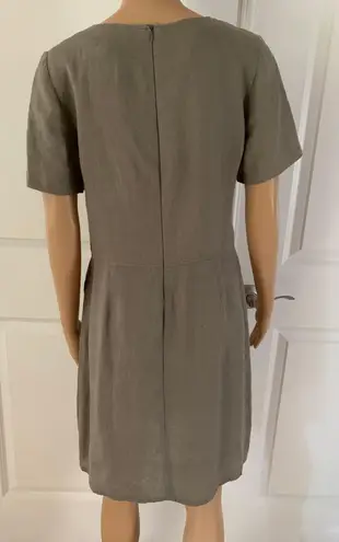 EUC Linen Dress Short Sleeve Tan