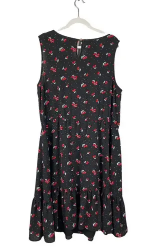 Talbots Talbot’s Plus Petite Cherry Picked Fit & Flare Midi Dress Size 16WP