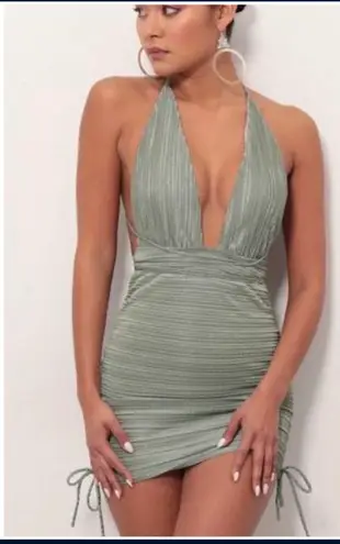 Lucy in the Sky Plunge Mini Party Dress 