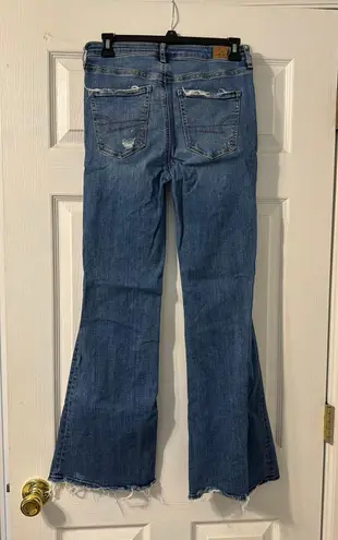 American Eagle outfitters distressed flare jeans