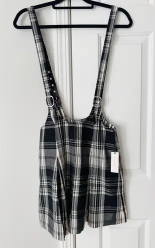 Maeve Suspenders Pleated Romper, Size 4