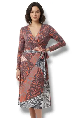 Ivy & Blu Maggy Boutique Dress Size 4 Women's Dress Wrap Dress Long Sleeve Dress Multiple