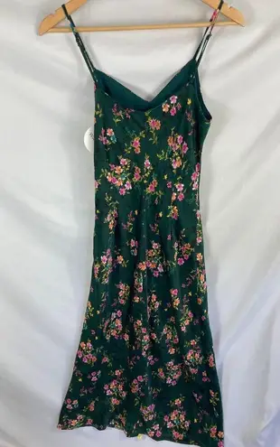 NWT Lost + Wander Sarah Floral Print Midi Slipdress Green Size Medium