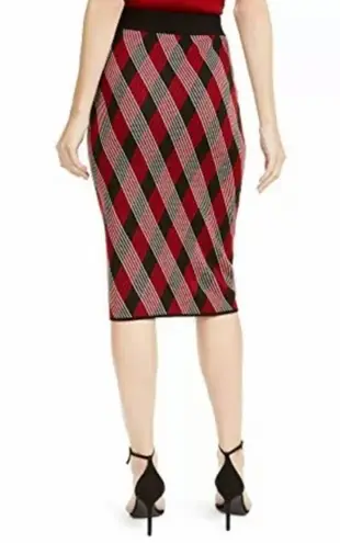 Anne Klein  Knit Plaid Pencil Skirt Small NWT