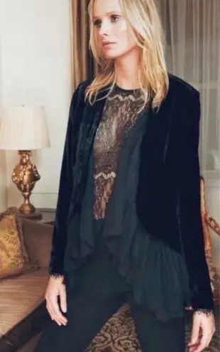 Cami NYC silk velvet black jacket NEW