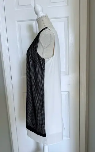 Julia Jordan Elegant Black White Colorblock Sleeveless Sheath Dress Size 12 NWT