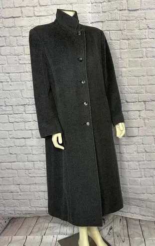 Jones New York Vintage Y2K JNY  Wool Mohair blend Long Gray Coat size Large