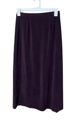 Vintage First Option 90s Purple Suede Like Maxi Skirt Size 10