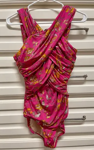 Garnet Hill Ruched One-Piece Swimsuit