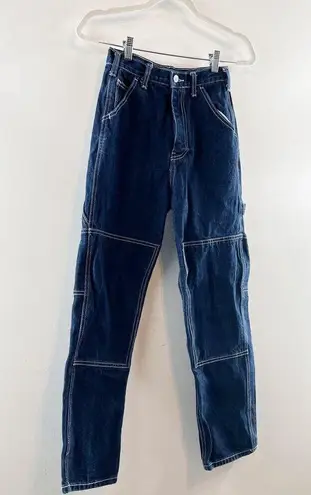 Brandy Melville John Galt /  High Rise Cargo Carpenter Jeans Blue One Size