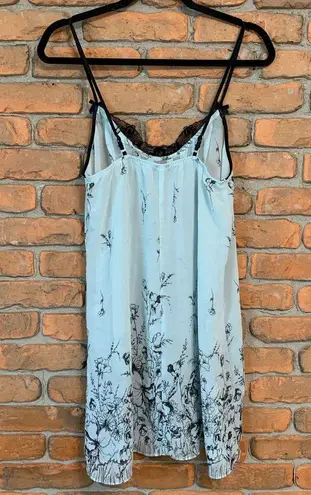 Apt. 9  Floral Chemise Lace Y2K Pastel Sheer Mini Dress Lingerie Blue Size Small