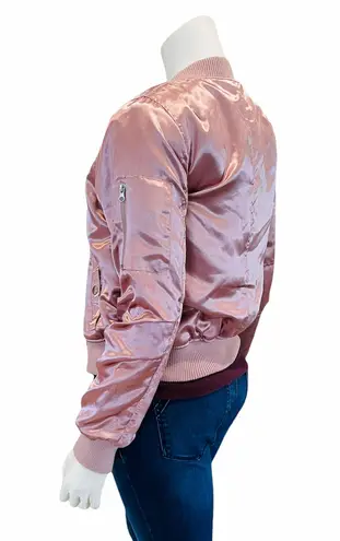 Forever 21 Pink Satin Bomber Jacket