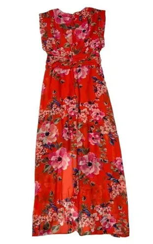 Eliza J Floral High/Low Maxi Dress Mint Condition Size 4