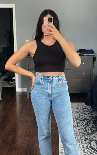 Pack of Stretchy Black Crop Tops Size M